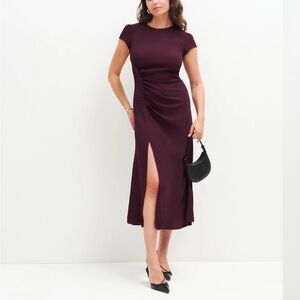 Reformation Frasier Dress in Prune
